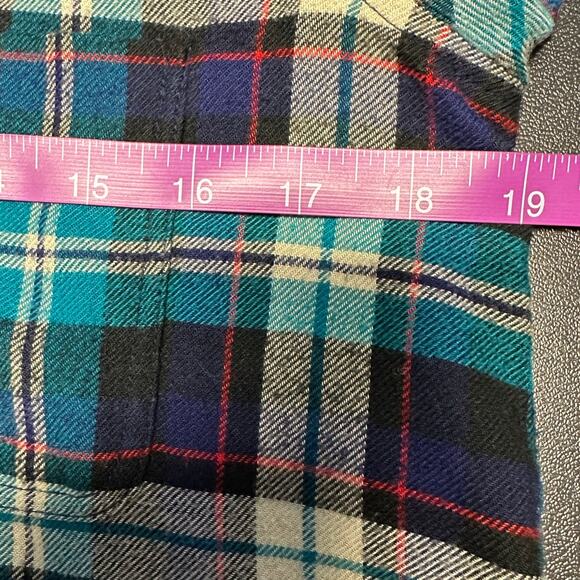 American Eagle Ahh-Mazingly Soft Green Boyfriend Fit Flannel Button Down Size M - Picture 7 of 8